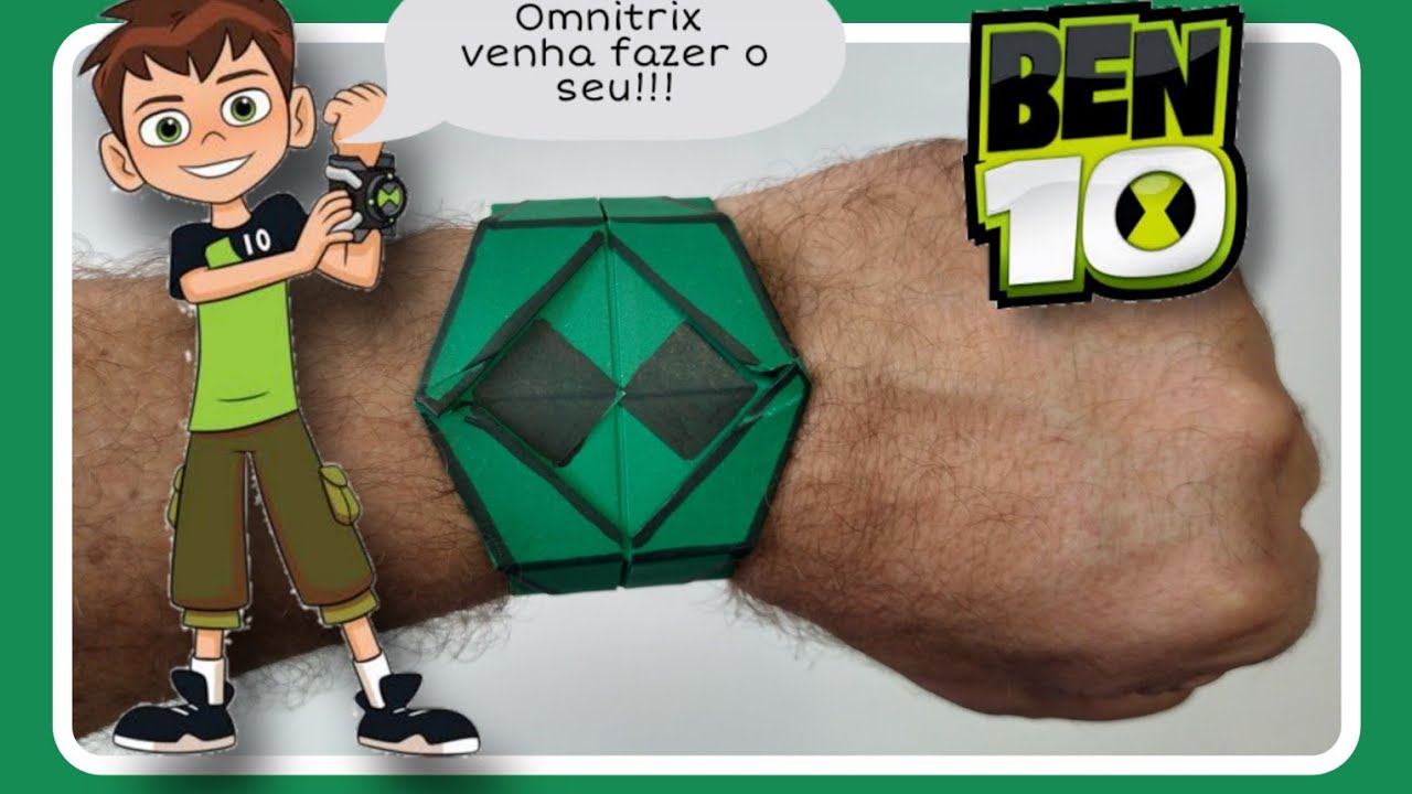 Origami: Relógio do Ben 10 / Omnitrix - Instruções em Português PT-BR  por: Felipe Marques Barbosa.