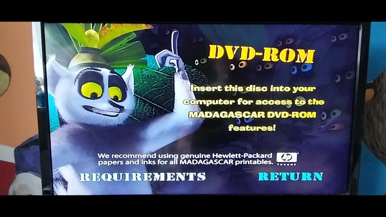 Madagascar UK DVD Menu Walkthrough (2005)