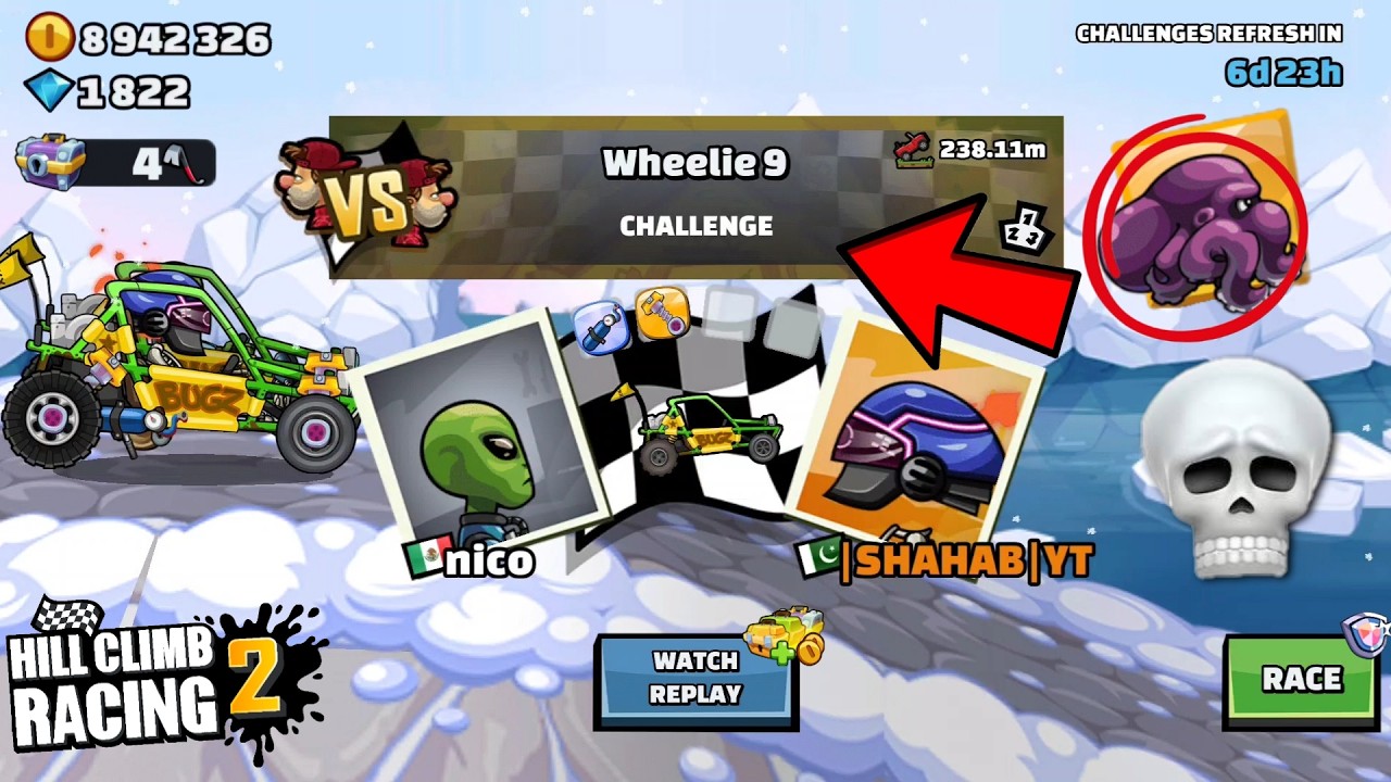 📢 WHELIEE WITH BUGGY IN NEW FEATURED CHALLENGES !! - Hill Climb Racing 2