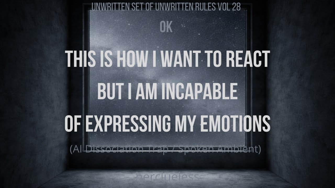 this is how i want to react but i am incapable of expressing my emotions | herclueless (AI Trap)