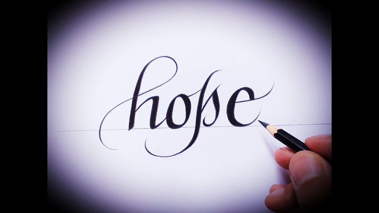 How to draw Calligraphy art with pencil easy Pencil Calligraphy tutorial for beginners step by step