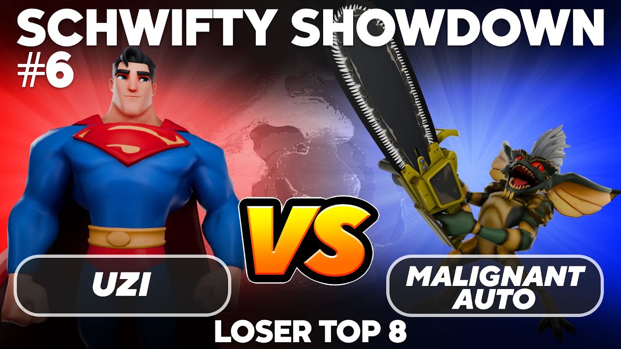 Schwifty Showdown #6 LOSERS TOP MalignantAuto (Stripe) vs Uzi (Superman) MultiVersus