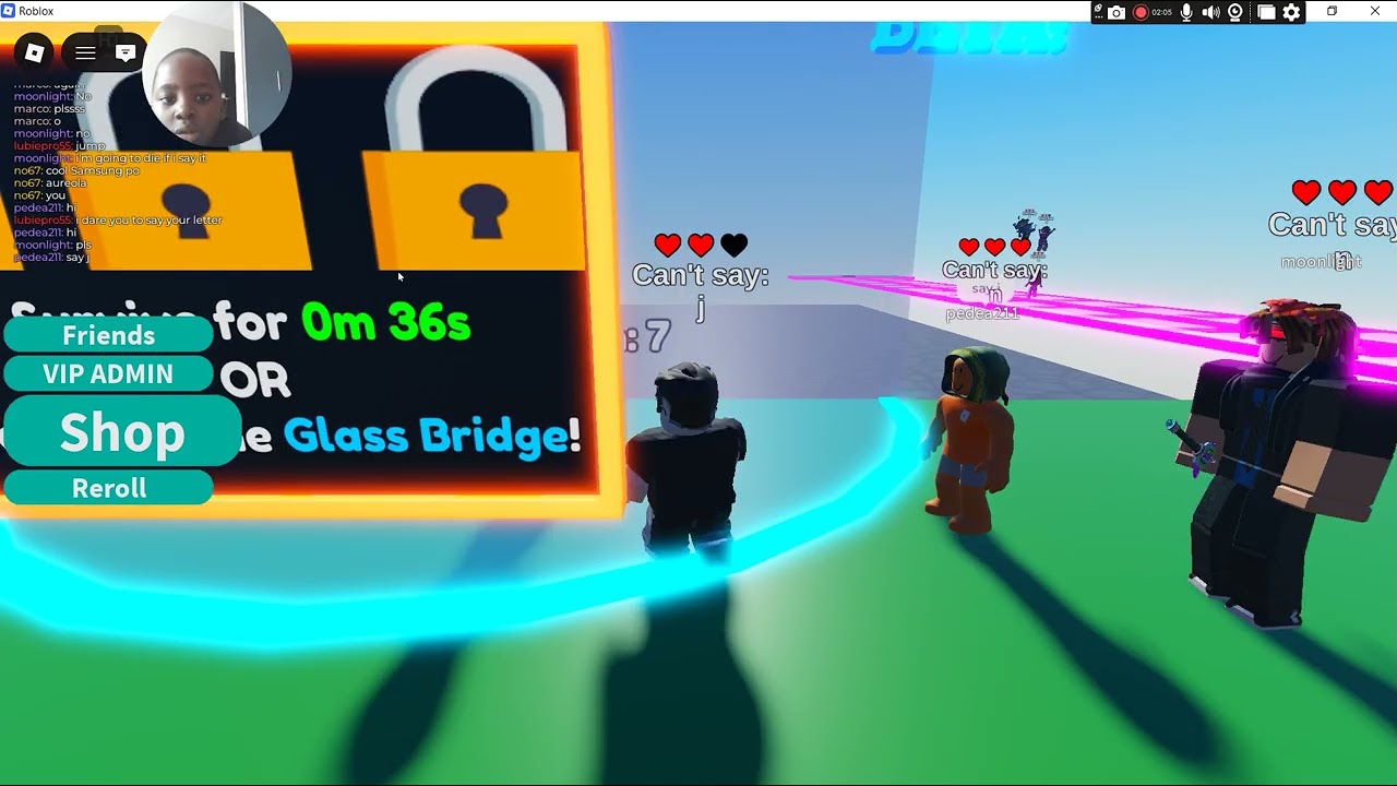 cant say the letter in roblox