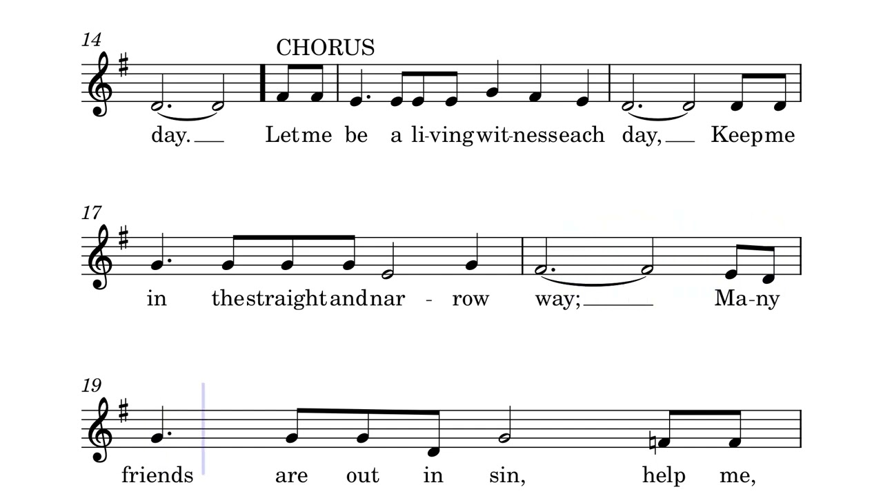 Let Me Be a Living Witness by Audrey H. Graham & Rev. Rupert Cravens- (Alto)