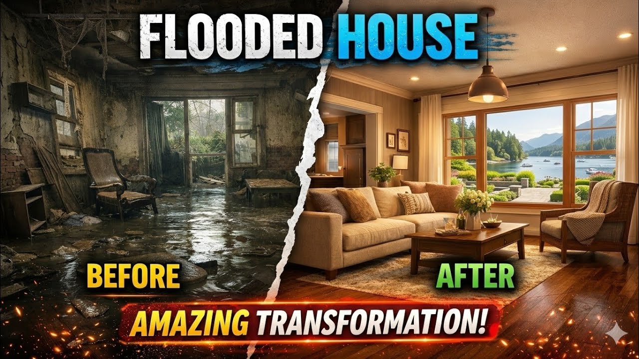Flooded Riverside House Restoration | Full Abandoned Home Revival Transformation