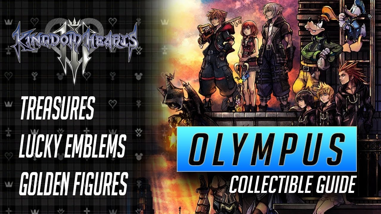 Kingdom Hearts 3 - OLYMPUS Collectible Guide - All Treasures, Lucky Emblems and Golden Herc Figures