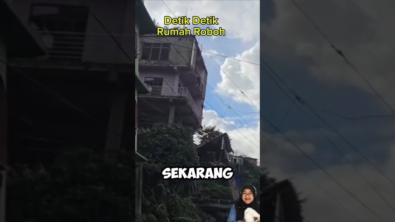 Rumah Roboh 4 lantai #konstruksi #infounik #berita #rumahunik #viral