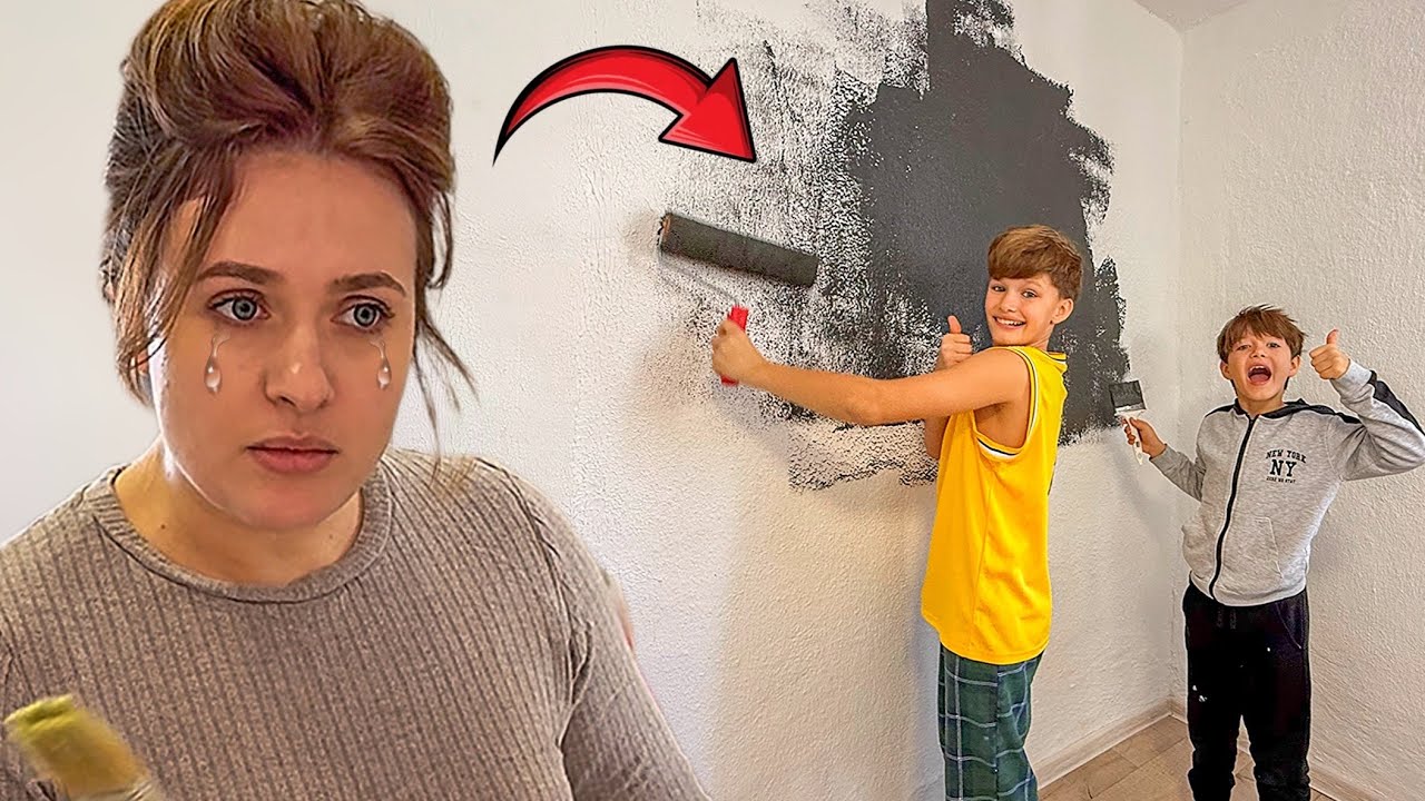 Băieții au VOPSIT CAMERA în Negru😨? Ce vom face?❌
