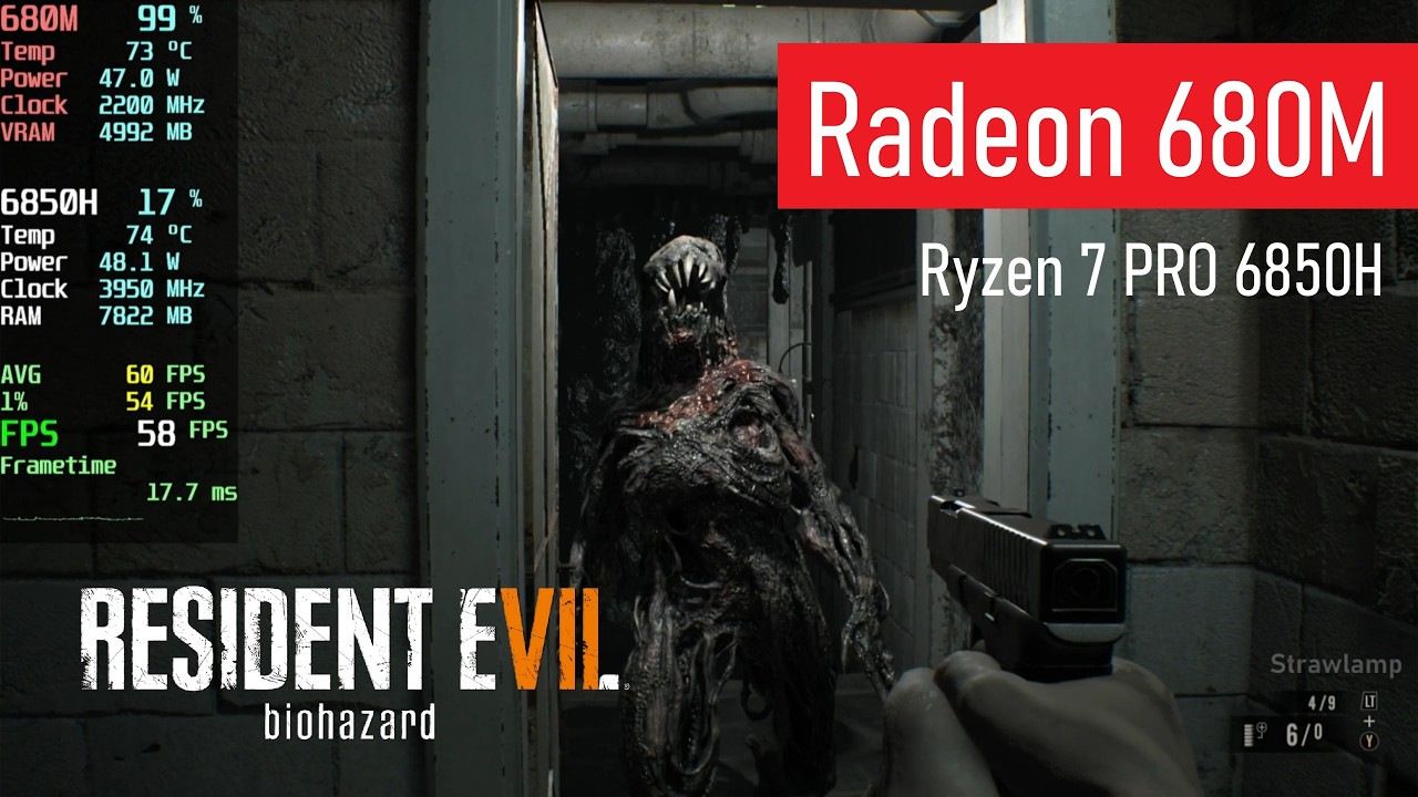 Resident Evil 7 Biohazard | Radeon 680M (8GB VRAM allocated) | Ryzen 7 PRO 6850H