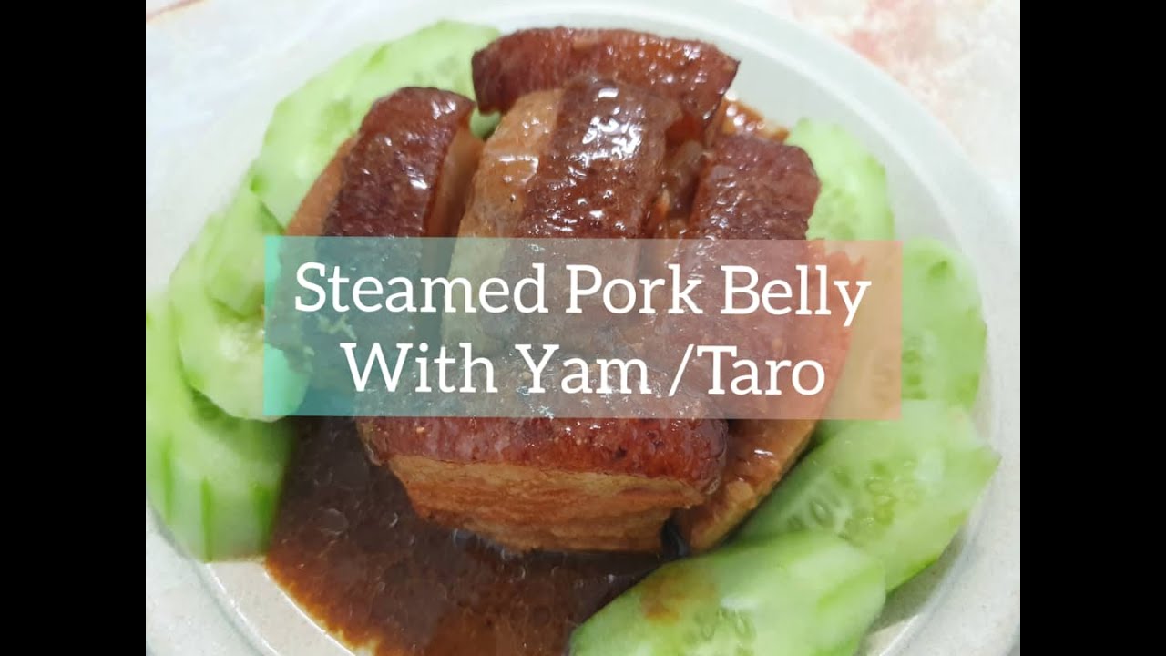 Hakka Steamed Pork Belly with Taro / Yam with PERFECT wrinkle skin | 客家芋頭扣肉