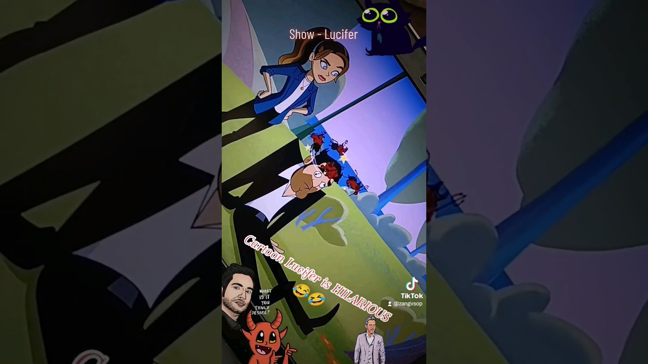 Lucifer surprised me with this cartoon portion in Season 6 🤩🤣 #lucifer