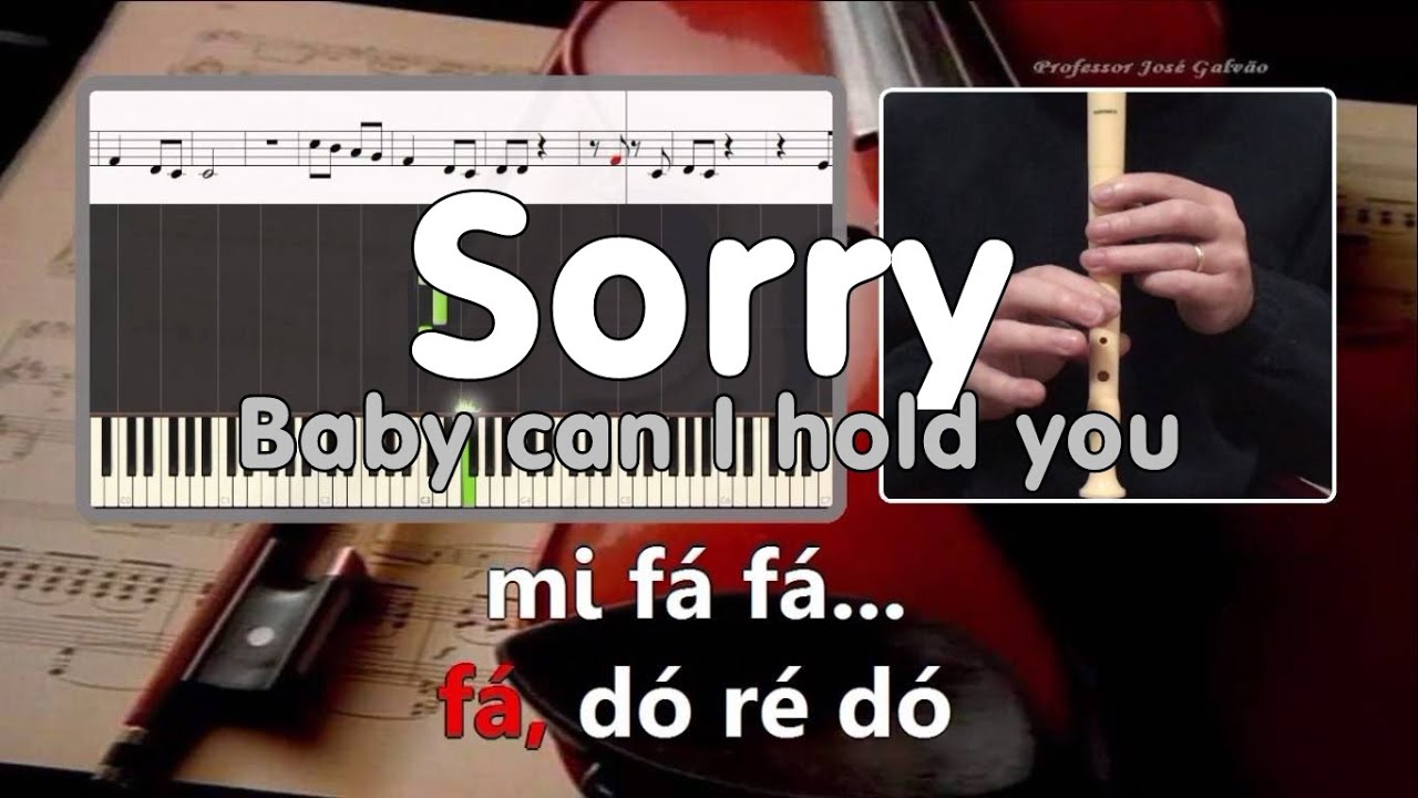 Sorry  (Baby can I hold you tonight) - Tracy Chapman - Notas Flauta   Educação Musical José Galvão