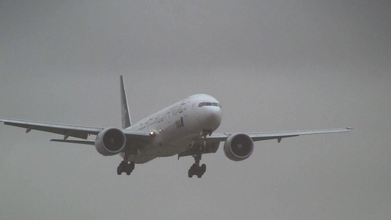 Storm!! Crosswind Landing at Narita R/W16R / 成田空港横風着陸シーン