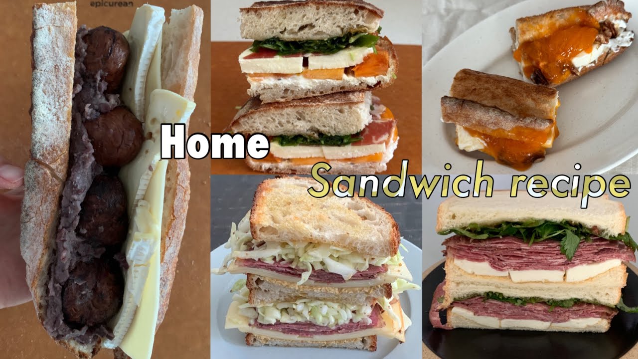 마지시모 올리브오일과 샌드위치 레시피#18🥪보늬밤 팥 치즈,파스트라미 샌드위치,단감 모짜렐라 코파,애플 피넛 브리,대봉감 리코타 바게트,무화과,그릭요거트 반숙란,후무스 만들기