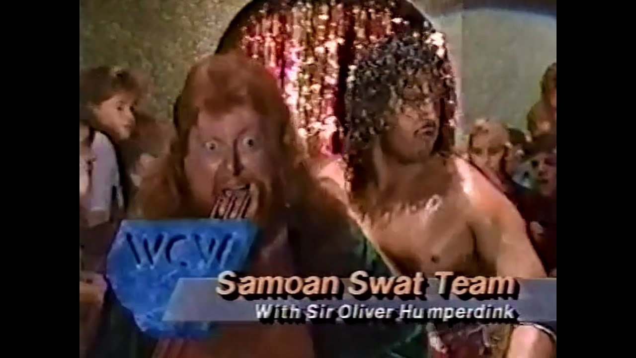 Samoan Swat Team vs Scott Hall & Greg Evans   Saturday Night Oct 28th, 1989