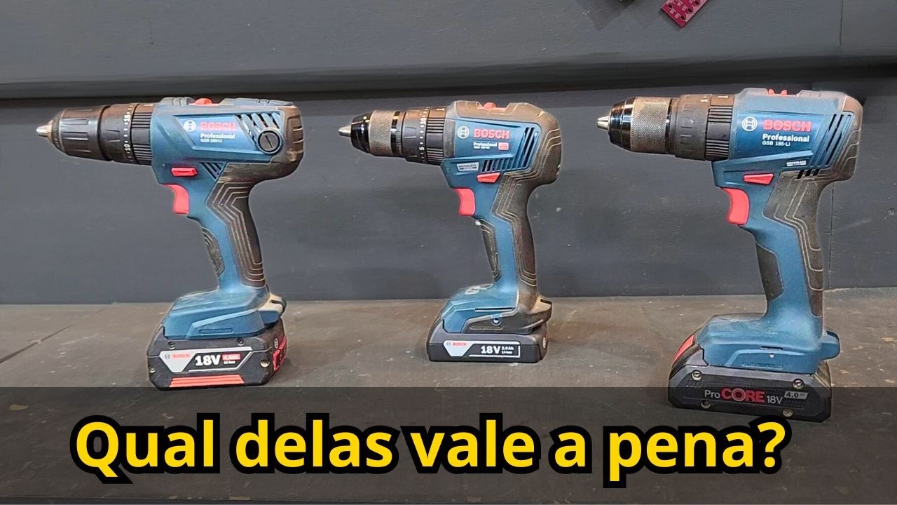 Comparativo: 3 Parafusadeiras 18V Bosch - Qual delas é melhor?
