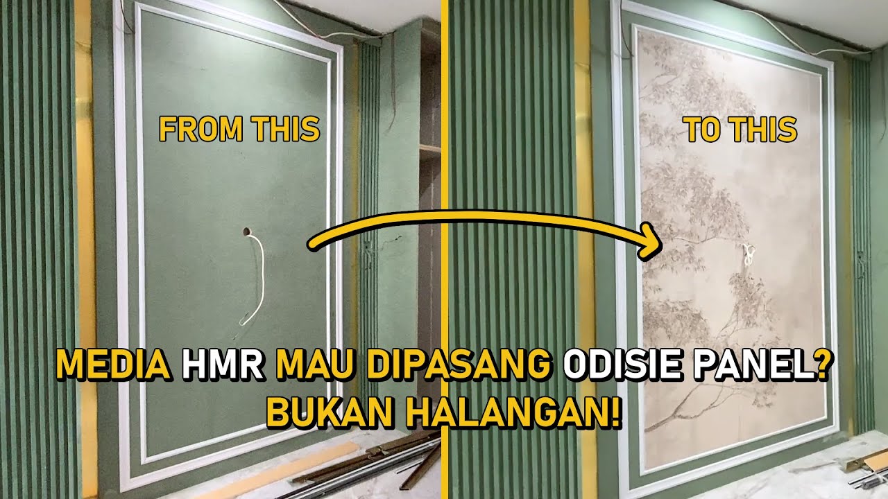 PASANG WALL PANEL ODISIE DIATAS PERMUKAAN HMR! | Wall Panel Custom Motif