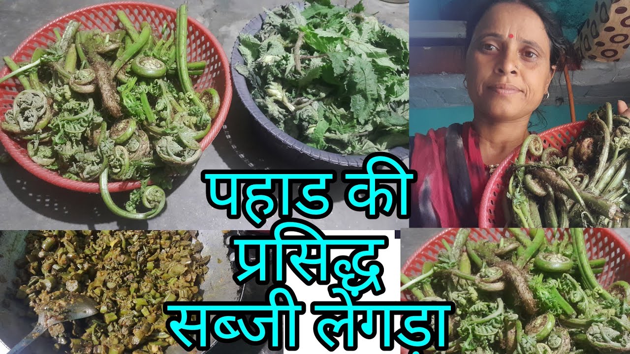 काफी सालों बाद खाई हमने पहाड़ी सब्जी ( लेंगड़ा )@Kavitanegivlogs1