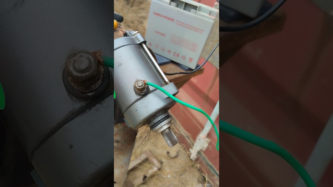 motor de arranque para prueba de moto #electric #mecanico