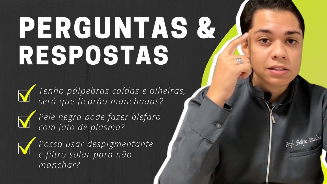 PELE NEGRA pode fazer BLEFARO com JATO DE PLASMA? #PR7
