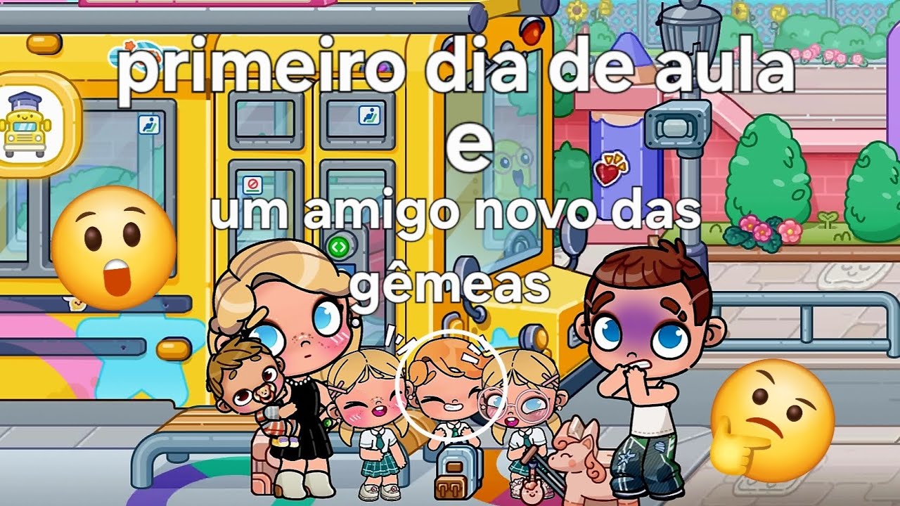 Primeiro dia de aula (novo melhor amigo das gêmeas chama Leonardo mais conhecido como Léo tem 7 ano)