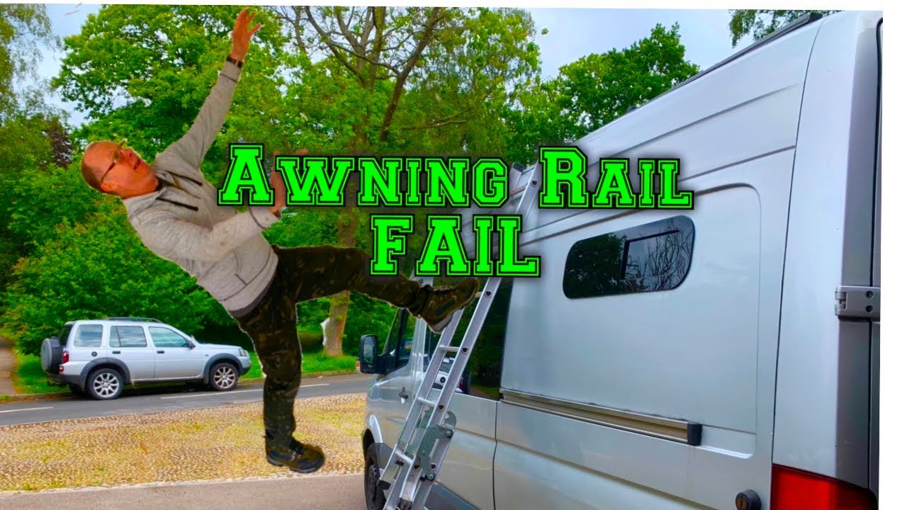 Fitting An Awning Rail Sprinter CamperVan Conversion #VANLIFE