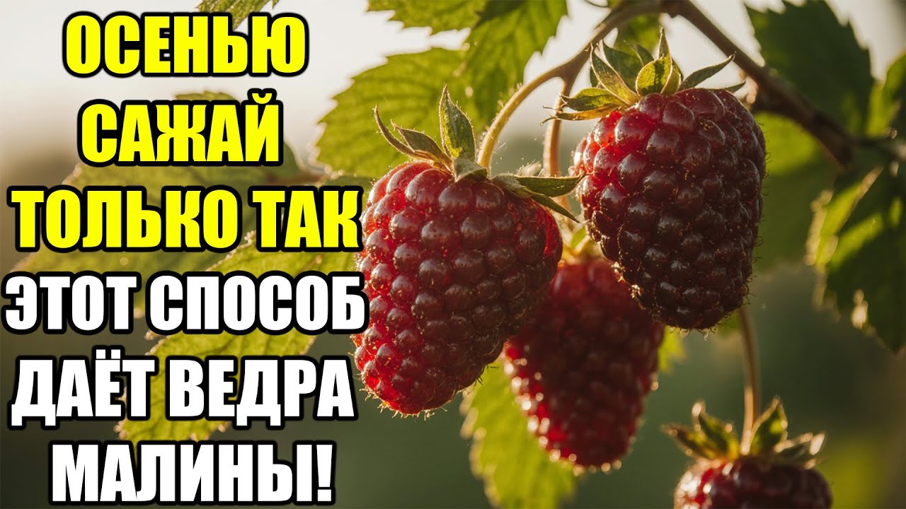 КАК ПОСАДИТЬ МАЛИНУ ОСЕНЬЮ,ЧТОБЫ ОНА ПРИЖИЛАСЬ И НЕ ПРОПАЛА. КУСТОВЫЙ СПОСОБ МАЛИНЫ РАБОТАЕТ НА 100%