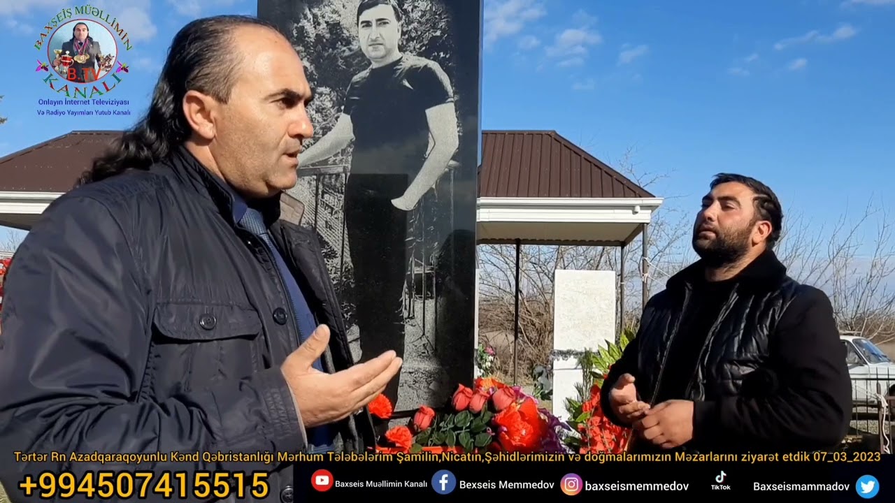 Tərtər Rn Azadqaraqoyunlu kənd Qəbrstanlığı Mərhum Tələbəm Şamilin məzarını ziyarət etdik 10-03-2023