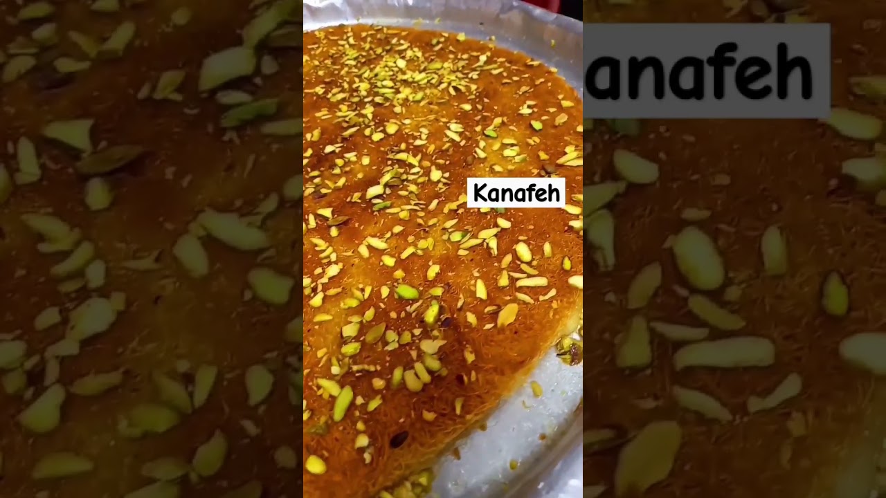 kanafeh, a Middle Eastern Cheese pastry 🥧  #food #kanafeh #youtubeshorts #shorts