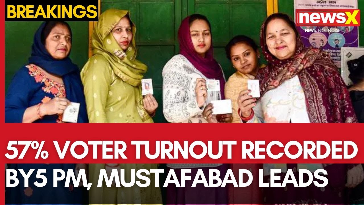 Delhi Elections: 57% Voter Turnout Recorded by 5 PM, Mustafabad Leads; Lowest Votes Cast Since 2008
