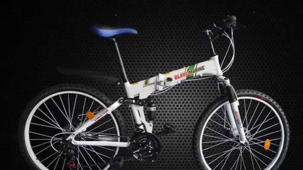 V&eacute;lo pliant Blanc-Marine 26pm4