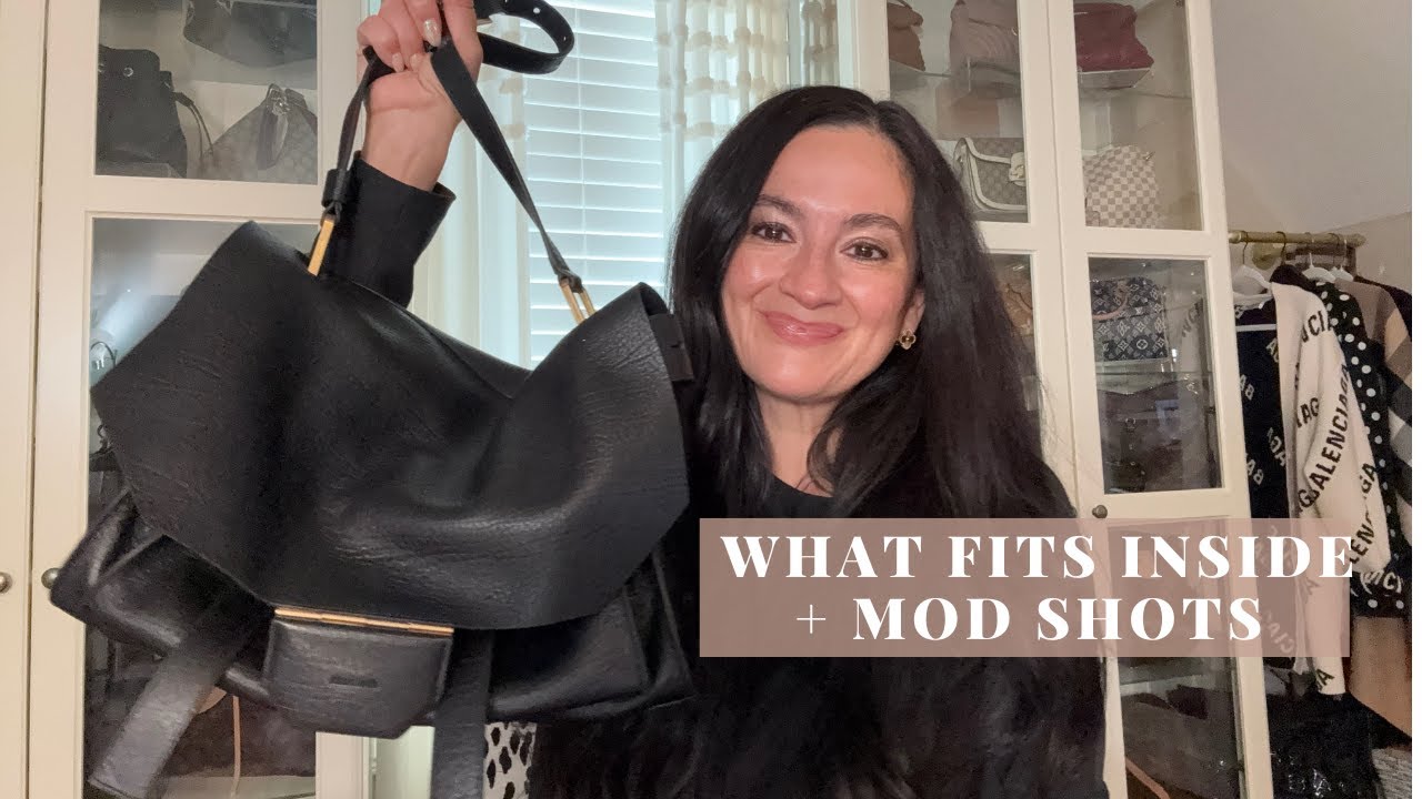 ALLSAINTS URSA GRAIN LEATHER SATCHEL BAG | WHAT FITS INSIDE + MOD SHOTS | SLOUCHY BAG