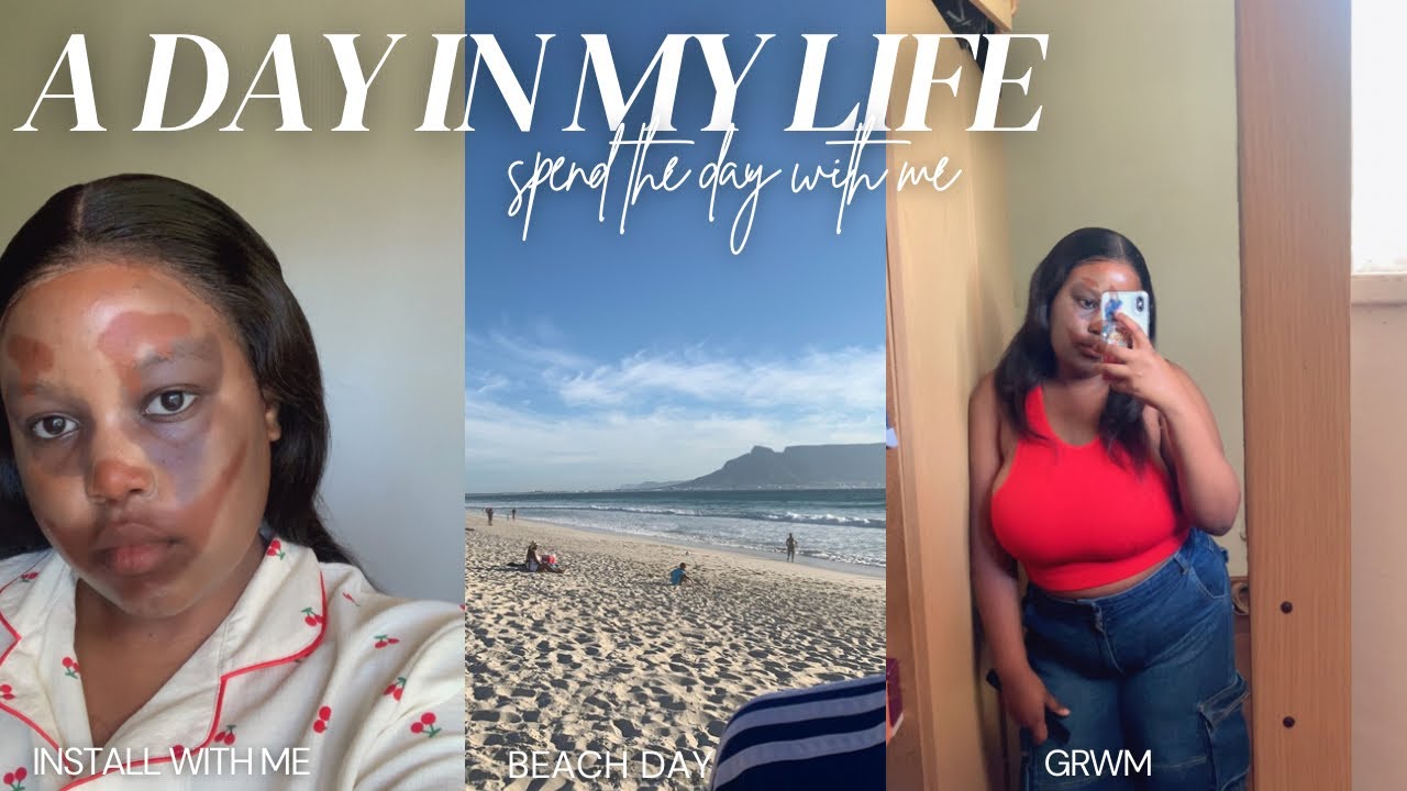 A DAY IN MY LIFE: GRWM ,install my wig with me beach day , cooking+ many more