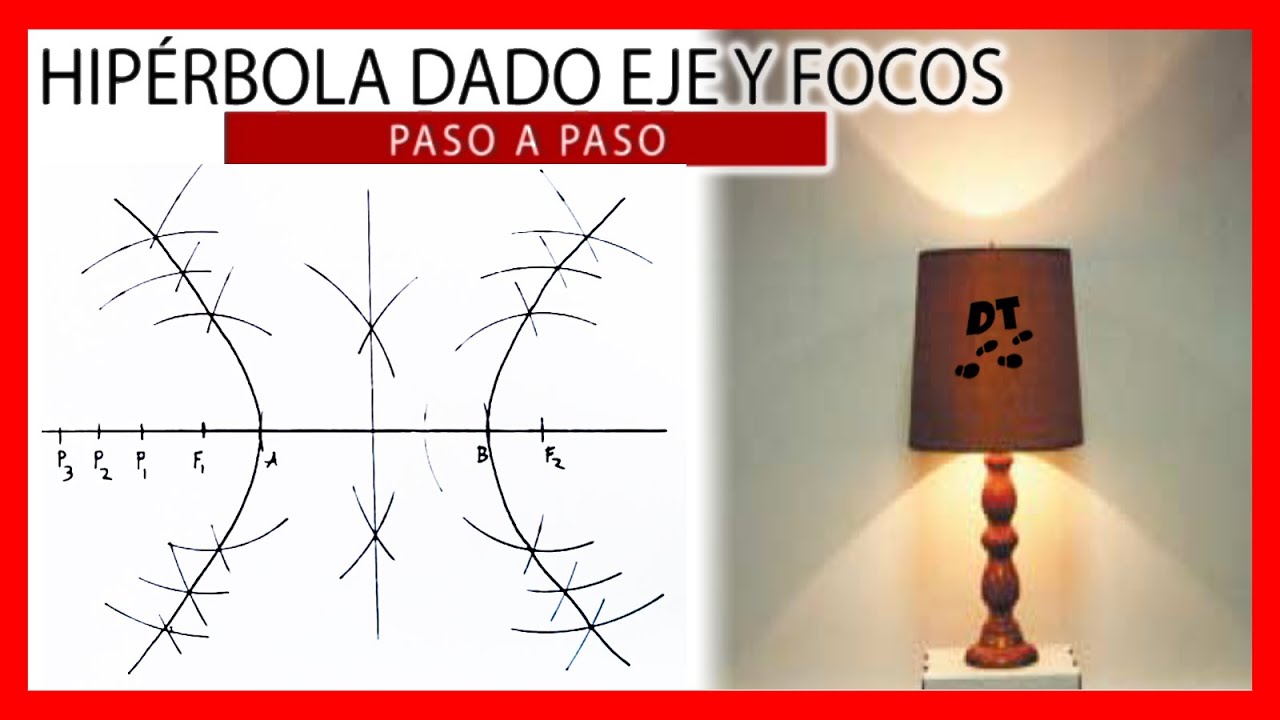👍 construcción de una HIPÉRBOLA en dibujo técnico conocidos focos y AB 💪 CONICAS paso a paso