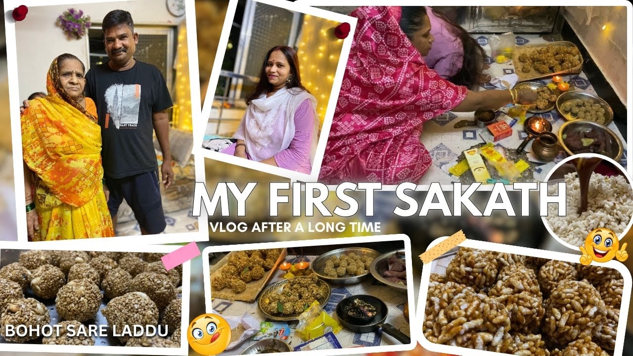✨ Aaj Maine pahali Baar Rakha Chauth Ka Vrat ❤️ | Sakath Mata Vrat & Special Laddu Making 🍡🙏