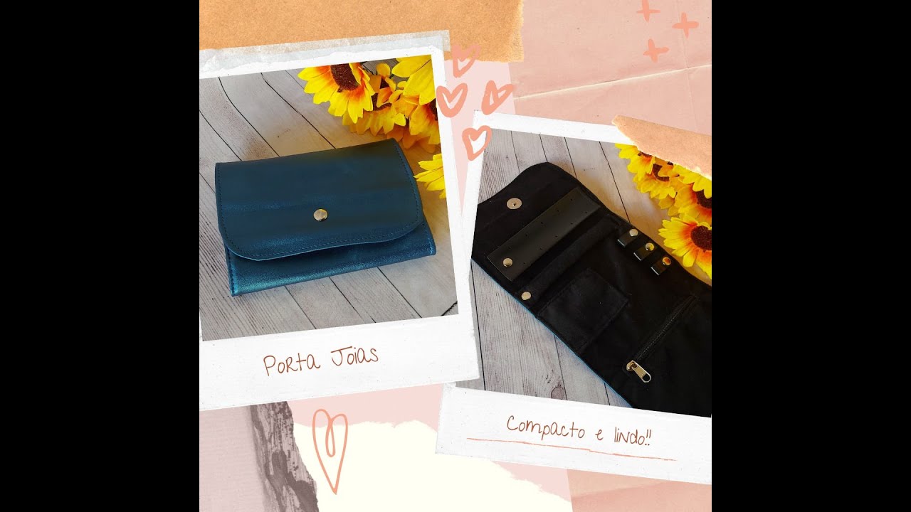 Porta Joia para bolsa - Porta joia para viagem feito com material sintético 0.9 - Compacto e lindo.