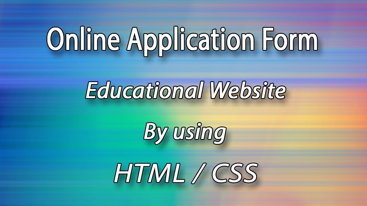 How To Create Online Registration Form