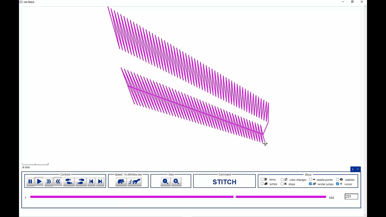 Controlling Thread Jumps in InkStitch