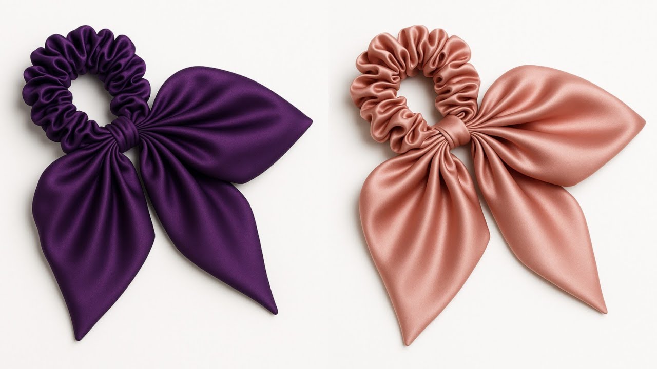 How to make a scarf scrunchies || DIY Tutorial #scrunchies #diy #tutorial