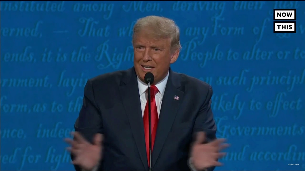 Trump with his stupid hands gestures.