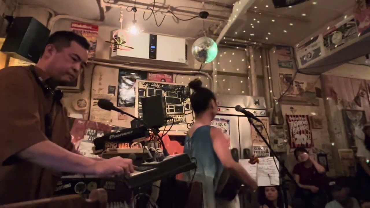 ④月の美しゃ　2025.08.02 YUKINO INAMINE + AKIO NAGASE ライブ世果報藍風リリースパーティー@虎子食堂