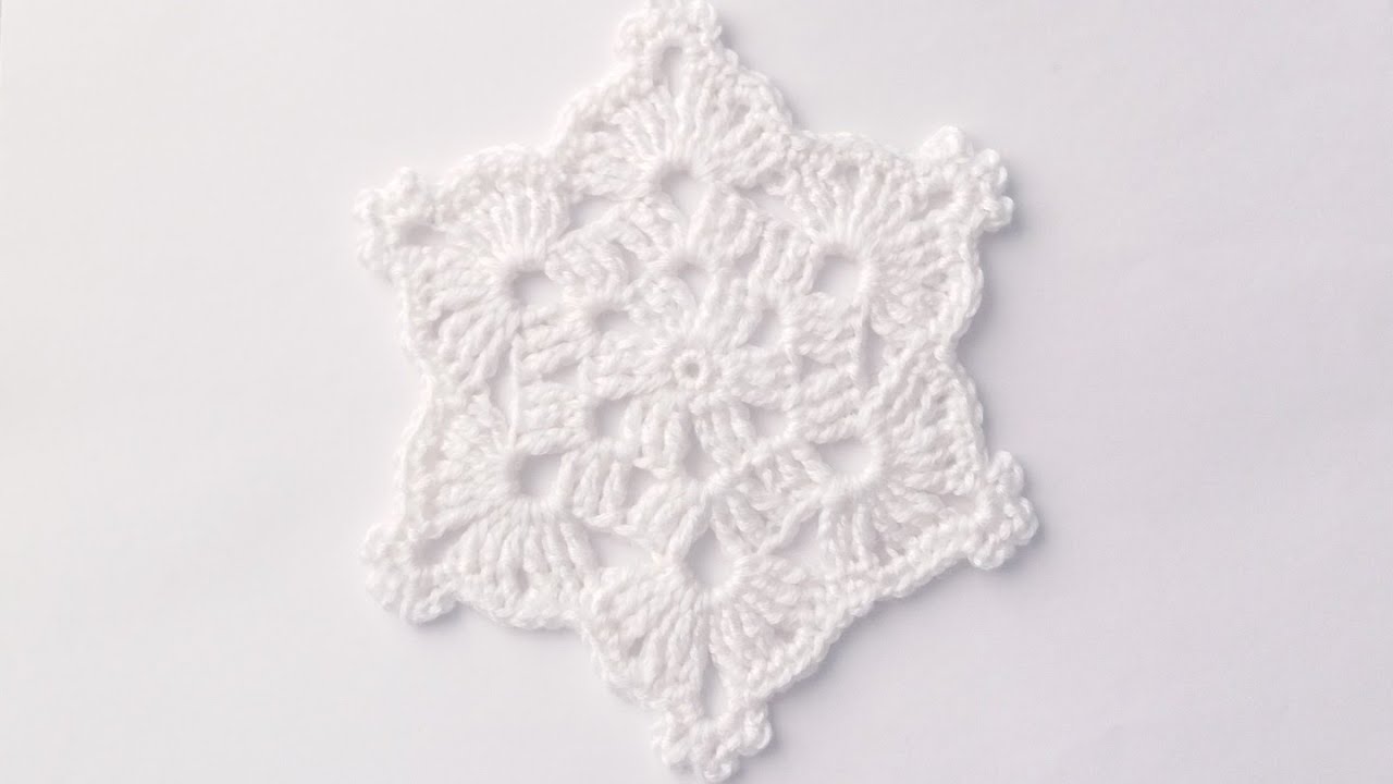Copo de nieve tejido a crochet | paso a paso