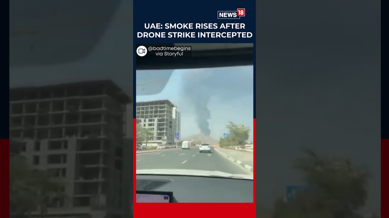 Smoke Rises Over UAE After Drone Strike Intercepted Above Oil Terminal | Gulf Tensions Escalate