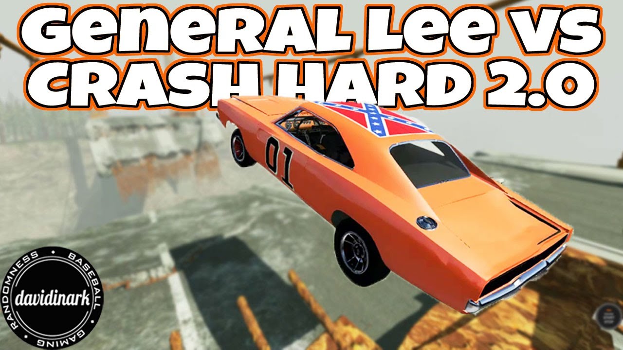 Dukes of Hazzard General Lee VS Crash Hard 2.0 Map - BeamNG Drive