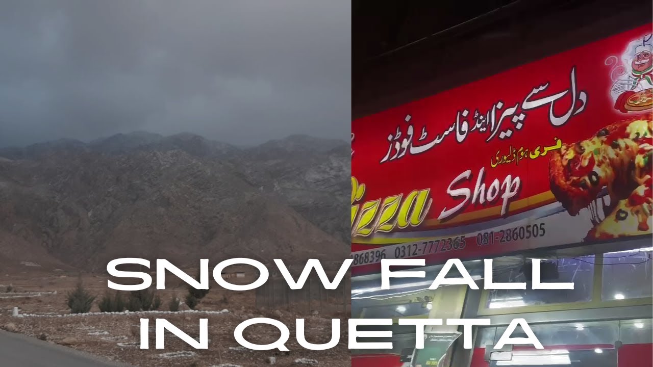 Snow fall in Quetta | the delicious taste of Dil say Pizza Hotel | Visit to Dubai Shopping center