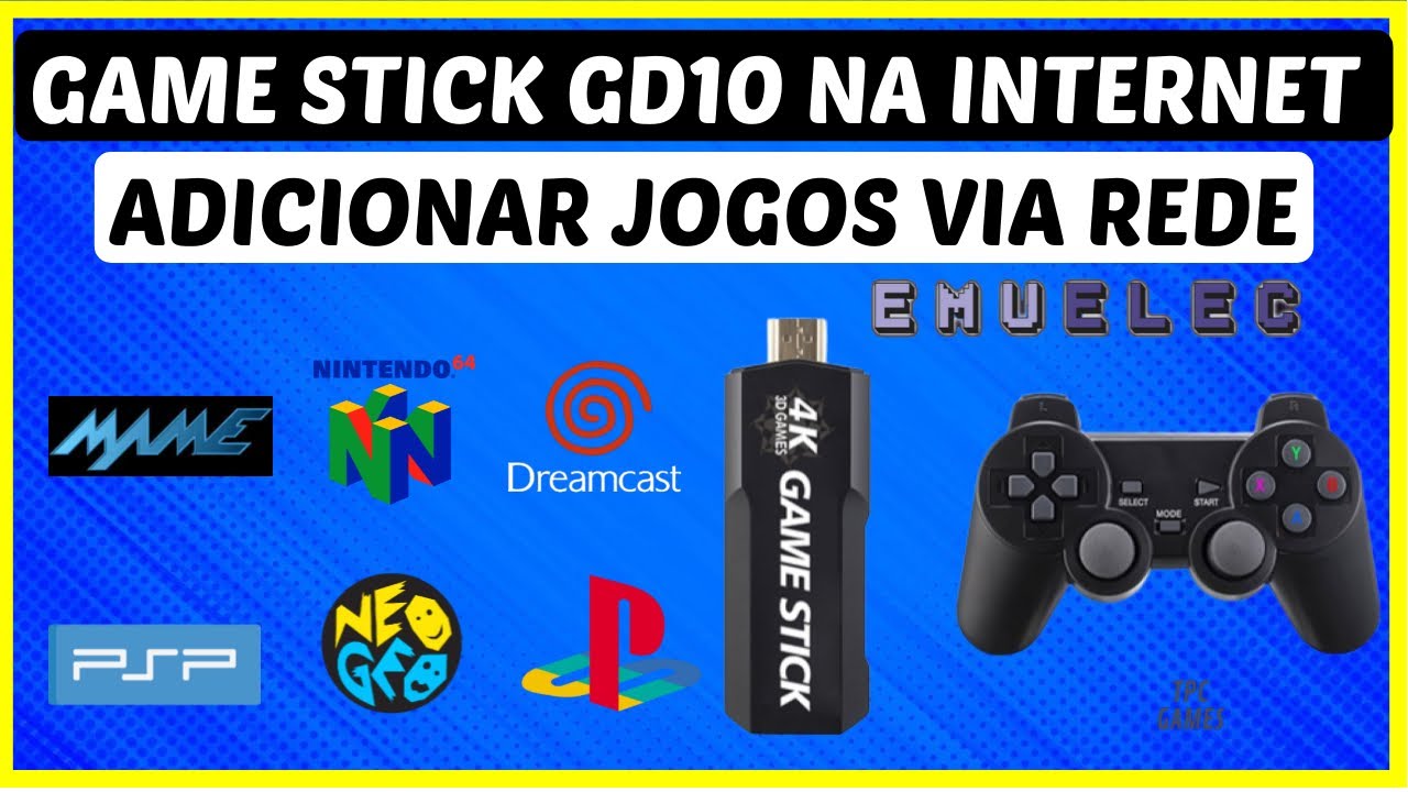 Conectar Game Stick GD10 na Internet e Adicionar Jogos Via Rede EMUELEC Todas as Versões até a 3.9