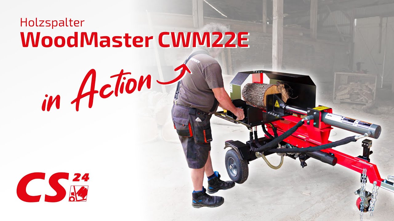 Elektrischer Holzspalter 22 Tonnen Spaltkraft Test | WoodMaster CWM22E im Einsatz
