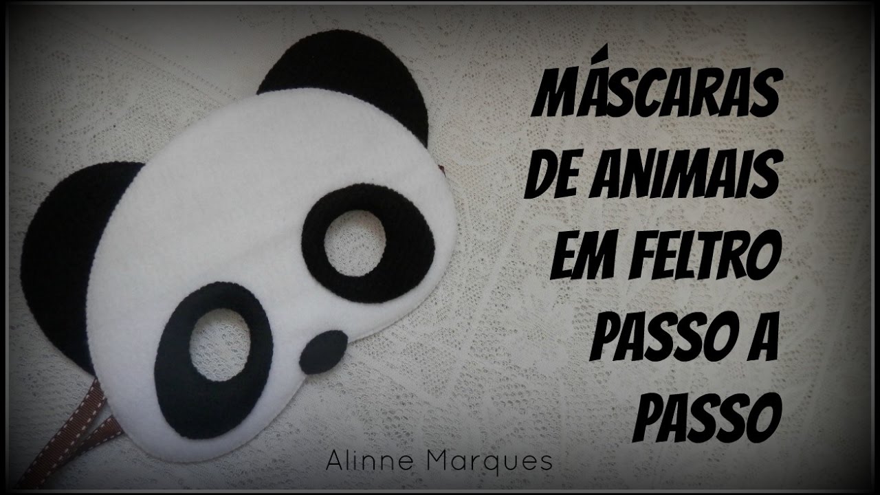 Máscaras de animais em feltro - Artesanato Passo a Passo