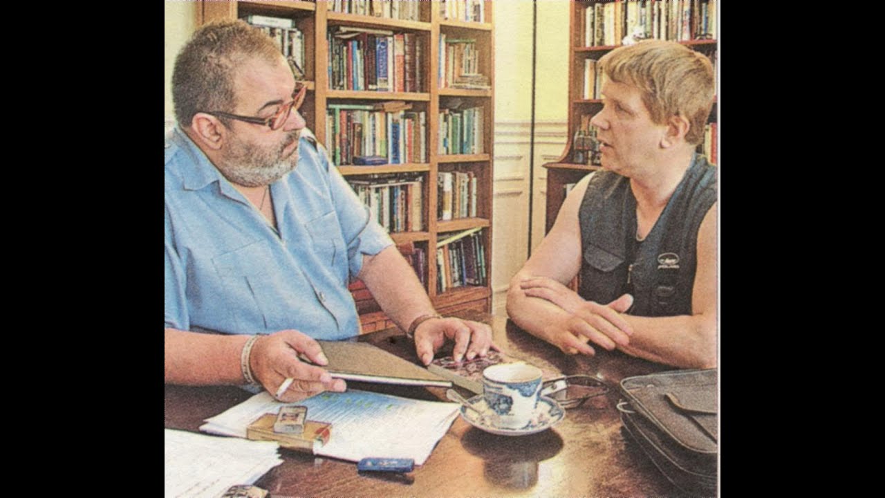 Jorge Lanata con Mike Bingham en las islas Malvinas