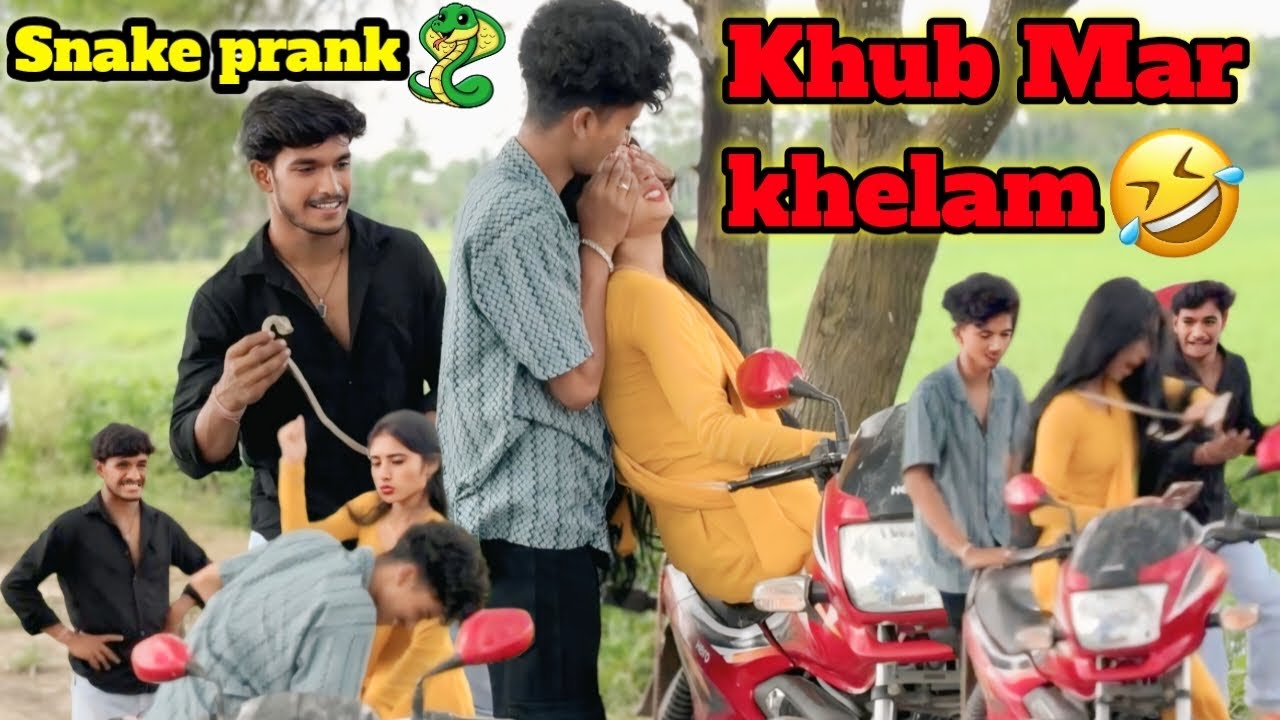 Snake 🐍 prank  jim খুব ভয় পেয়ে গেল  । খুব মার খেলাম 😭